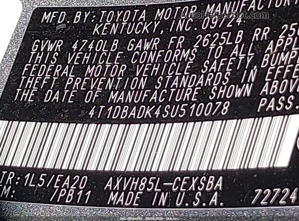 4T1DBADK4SU510078 2025 TOYOTA CAMRY Gray 