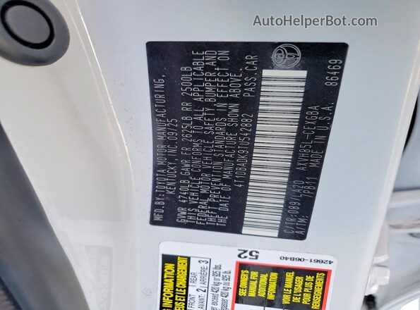 4T1DBADK9TU542882 2026 TOYOTA LE White Widok komory silnika