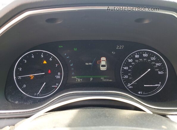 4T1FZ1FB4LU044512 2020 TOYOTA AVALON White ხელსაწყოთა პანელის ხედი