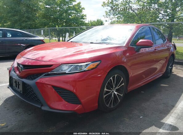 4T1G11AK4LU346739 2020 TOYOTA CAMRY Red წინა მარცხენა ხედი სამი მეოთხედიდან