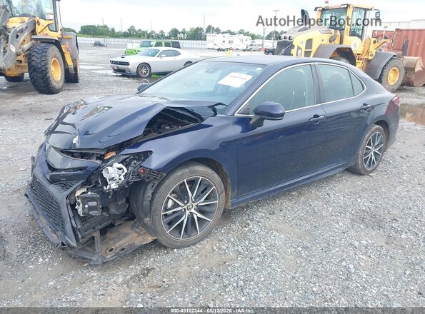 4T1G11AKXMU595192 2021 TOYOTA CAMRY Dark Blue Առջևի ձախ երեք քառորդ տեսարան