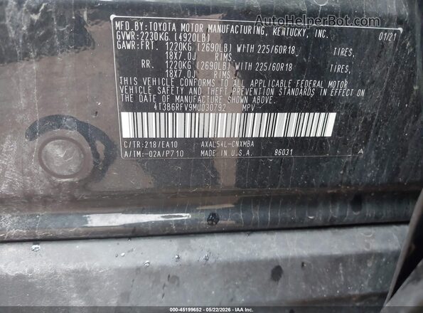4T3B6RFV9MU030792 2021 TOYOTA RAV4 HYBRID Black Շարժիչի բաժամունքի տեսք