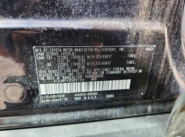 4T3LWRFV3PU091144 2023 TOYOTA RAV4 Black 