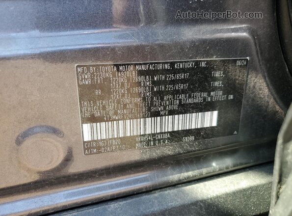 4T3MWRFV2RU149123 2024 TOYOTA RAV4 Gray 