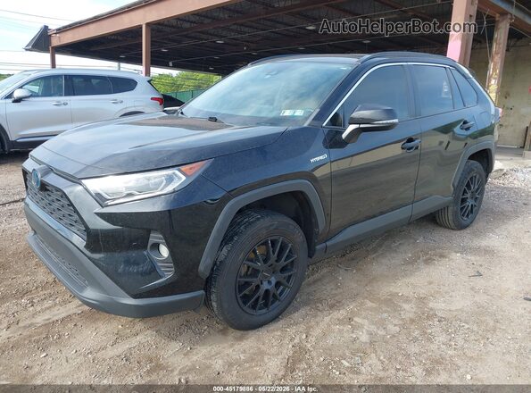 4T3R6RFV8MU011195 2021 TOYOTA RAV4 HYBRID Черный Передняя левая четверть
