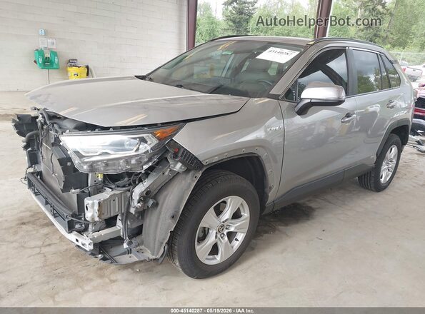 4T3RWRFV4MU023991 2021 TOYOTA RAV4 HYBRID Silver Առջևի ձախ երեք քառորդ տեսարան