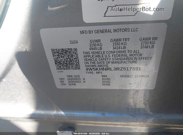 4W5KHNRL3RZ517591 2024 ACURA ZDX Gray Vista del compartimento del motor