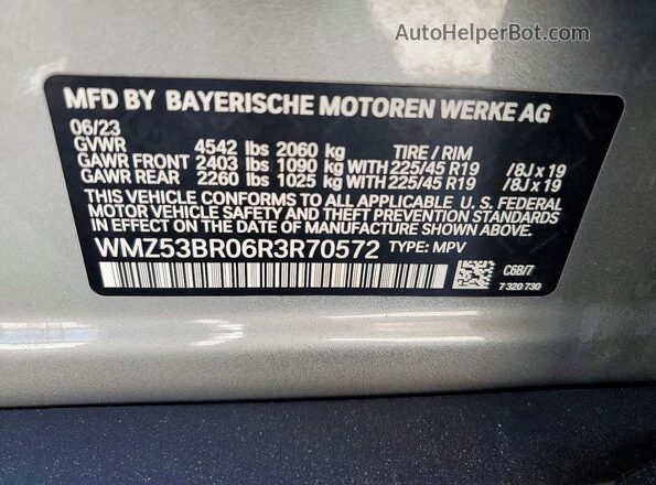 WMZ53BR06R3R70572 2024 MINI COOPER Silver 