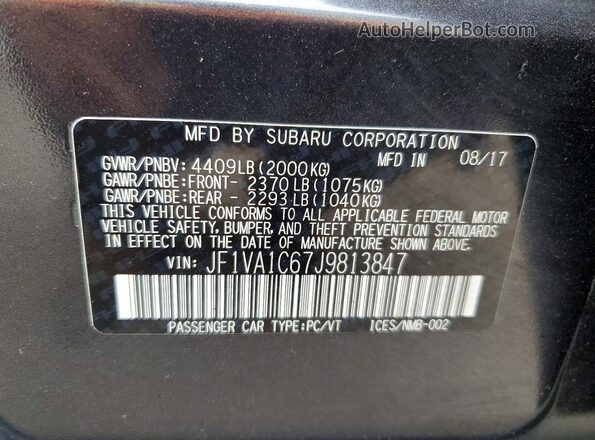 JF1VA1C67J9813847 2018 SUBARU BRAT Gray 
