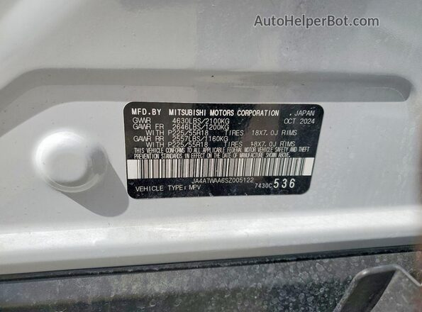 JA4ATWAA6SZ005122 2025 MITSUBISHI ECLIPSE White 