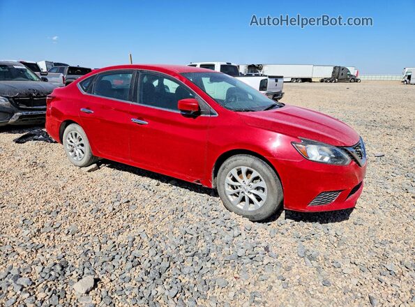 3N1AB7AP1KL610212 2019 NISSAN SENTRA Red Widok z przodu