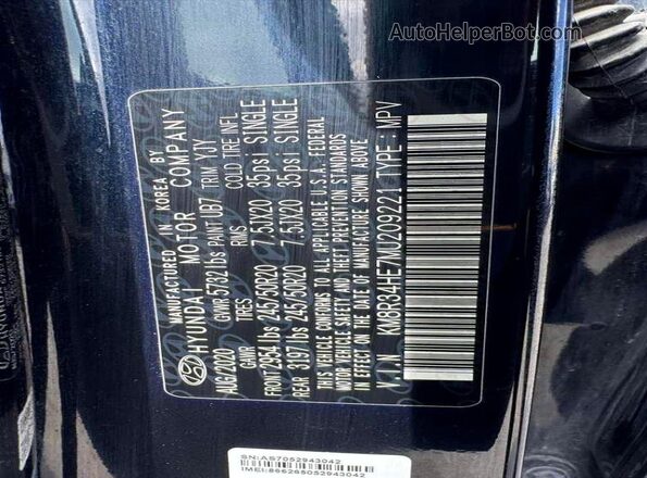 KM8R34HE7MU209221 2021 HYUNDAI PALISADE Black 