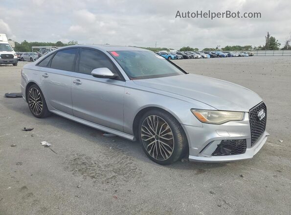 WAUC8AFC8JN054712 2018 AUDI A6 Серебряный Вид спереди