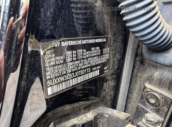 5UXXW3C53J0T83115 2018 BMW X4 Черный 