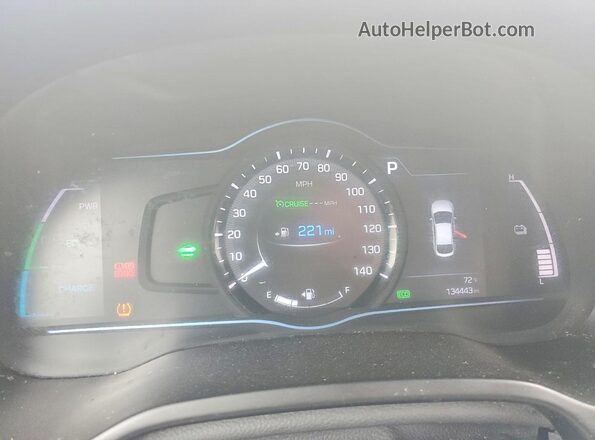 KMHC05LC5KU110419 2019 HYUNDAI IONIQ Blue Vista de los asientos traseros