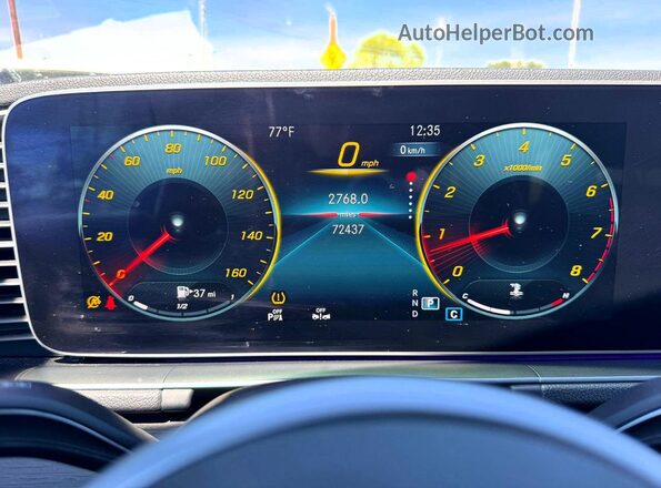 4JGFB4KB8LA241129 2020 MERCEDES-BENZ GLE Blue Вид щитка приладів