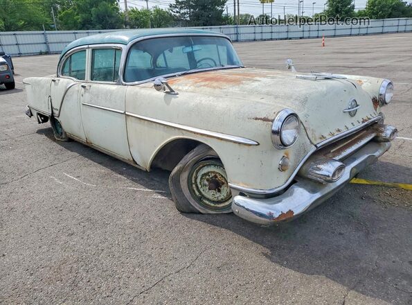 549M29193 1954 OLDSMOBILE 98 White Front right