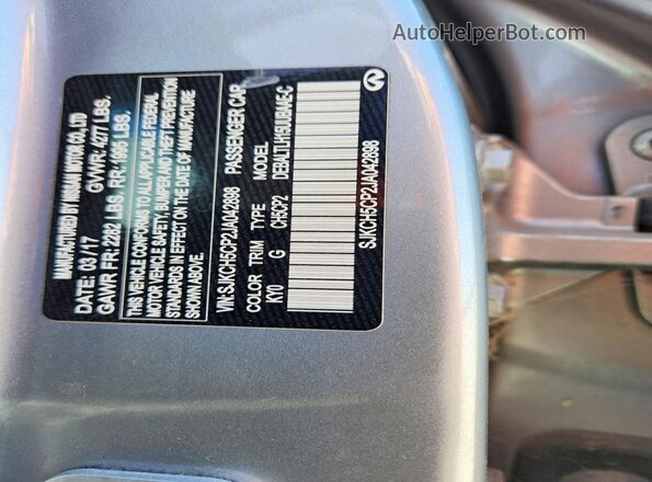 SJKCH5CP2JA042898 2018 INFINITI QX30 Silver 