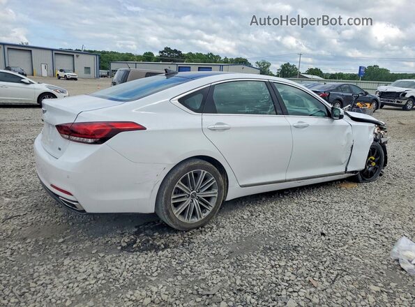 KMHGN4JE6JU227409 2018 GENESIS G80 White Delantero derecho