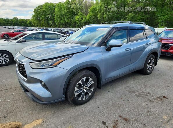 5TDGZRBH9MS072524 2021 TOYOTA HIGHLANDER Blue 
