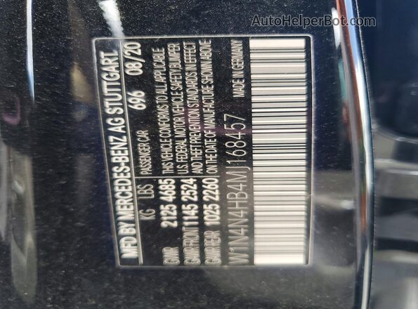 W1N4N4HB4MJ168457 2021 MERCEDES-BENZ GLA Black 