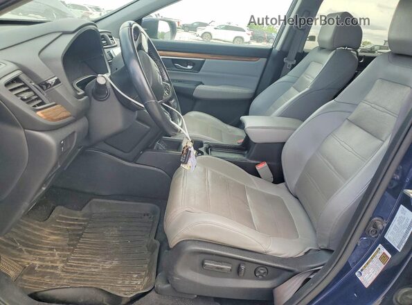 5J6RW2H81KA000995 2019 HONDA CR-V Синий Вид панели приборов