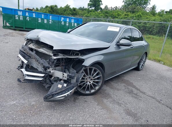 55SWF4JB2GU146491 2016 MERCEDES-BENZ C-CLASS Silver Vista tres cuartos delantera izquierda