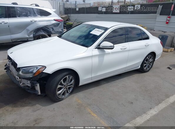 55SWF4JB2HU233423 2017 MERCEDES-BENZ C-CLASS Белый Передняя левая четверть