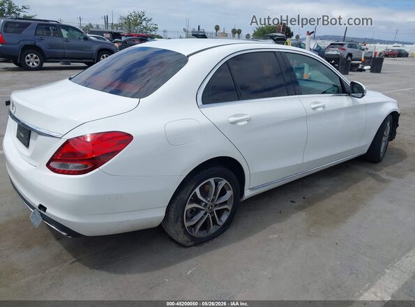 55SWF4JB2HU233423 2017 MERCEDES-BENZ C-CLASS Белый Задняя правая четверть