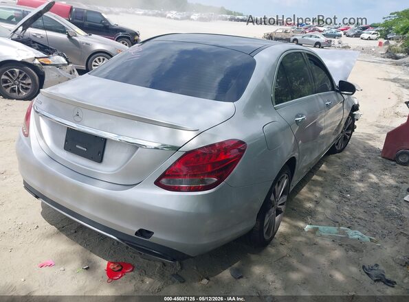 55SWF4JB2JU258411 2018 MERCEDES-BENZ C-CLASS Серебряный Задняя правая четверть