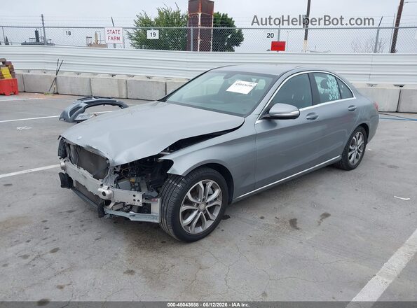 55SWF4JB3GU103391 2016 MERCEDES-BENZ C-CLASS Серый Передняя левая четверть