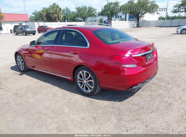 55SWF4JB3GU145009 2016 MERCEDES-BENZ C-CLASS Red Rear left