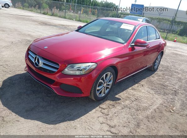 55SWF4JB3GU145009 2016 MERCEDES-BENZ C-CLASS Red Front left