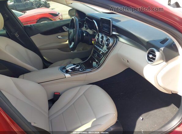 55SWF4JB3GU145009 2016 MERCEDES-BENZ C-CLASS Red Front interior view
