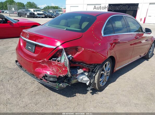 55SWF4JB3GU145009 2016 MERCEDES-BENZ C-CLASS Red Front view