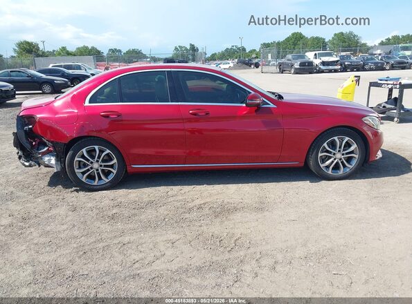 55SWF4JB3GU145009 2016 MERCEDES-BENZ C-CLASS Red Rear interior view