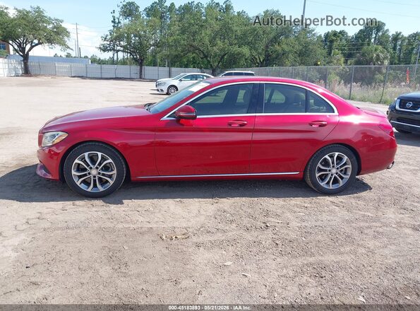 55SWF4JB3GU145009 2016 MERCEDES-BENZ C-CLASS Red 360 interior view