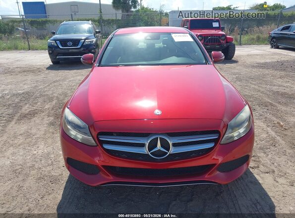 55SWF4JB3GU145009 2016 MERCEDES-BENZ C-CLASS Red Instrument cluster view