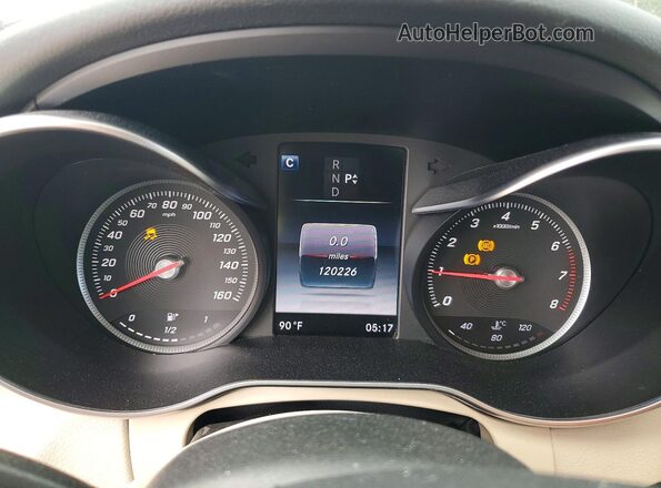 55SWF4JB3GU174557 2016 MERCEDES-BENZ C Black Вид щитка приладів