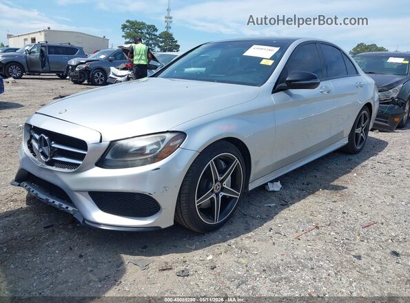 55SWF4JB3HU220664 2017 MERCEDES-BENZ C-CLASS Silver წინა მარცხენა ხედი სამი მეოთხედიდან
