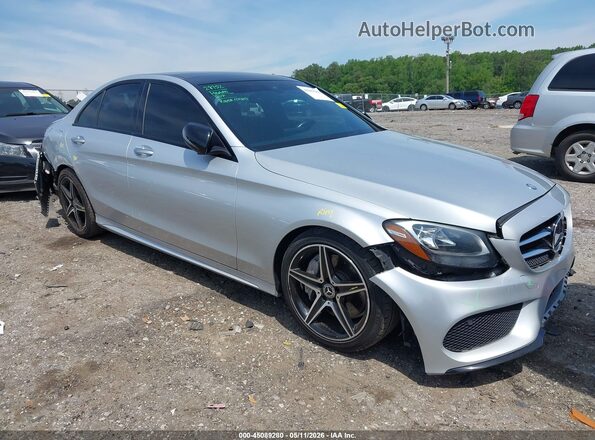 55SWF4JB3HU220664 2017 MERCEDES-BENZ C-CLASS Silver წინა ხედი