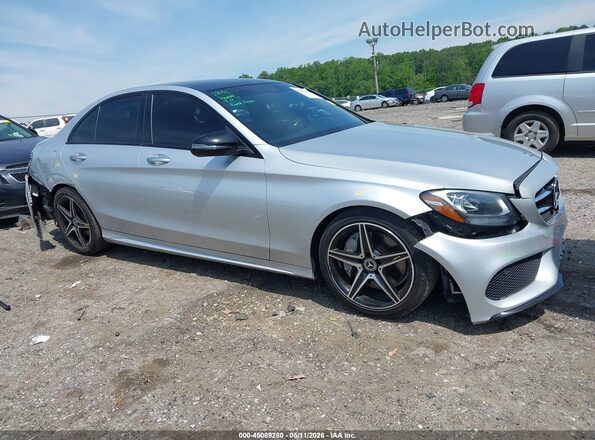 55SWF4JB3HU220664 2017 MERCEDES-BENZ C-CLASS Silver უკანა სალონის ხედი