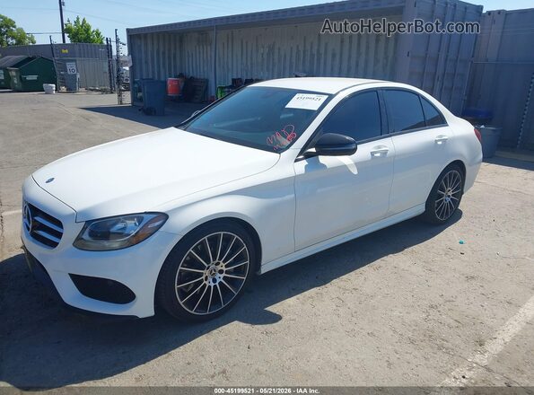 55SWF4JB4HU220186 2017 MERCEDES-BENZ C-CLASS White Առջևի ձախ երեք քառորդ տեսարան