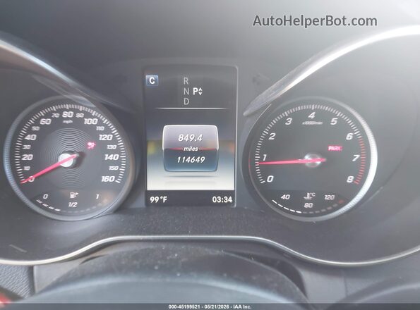 55SWF4JB4HU220186 2017 MERCEDES-BENZ C-CLASS White Հետևի նստատեղերի տեսք