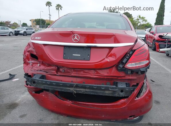 55SWF4JB4JU236684 2018 MERCEDES-BENZ C-CLASS Red Դիմացի տեսք