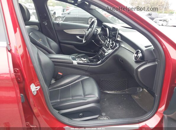 55SWF4JB4JU236684 2018 MERCEDES-BENZ C-CLASS Red Սալոնի դիմացի տեսք
