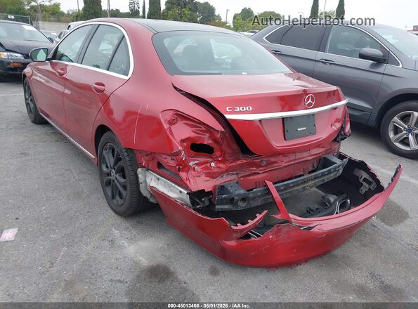 55SWF4JB4JU236684 2018 MERCEDES-BENZ C-CLASS Red Հետևի ձախ