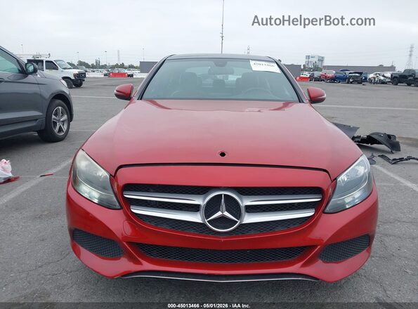 55SWF4JB4JU236684 2018 MERCEDES-BENZ C-CLASS Red Սալոնի հետևի տեսք