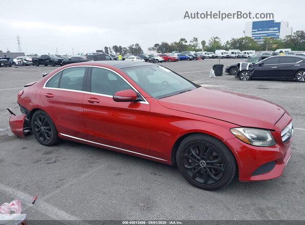55SWF4JB4JU236684 2018 MERCEDES-BENZ C-CLASS Red Սալոնի 360 աստիճան տեսք
