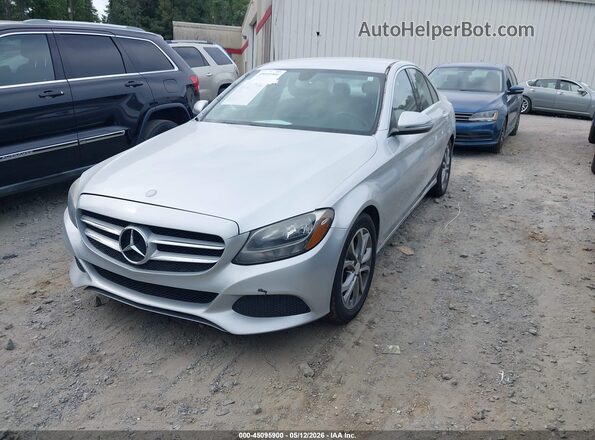 55SWF4JB5GU111752 2016 MERCEDES-BENZ C-CLASS Silver Передня ліва чверть